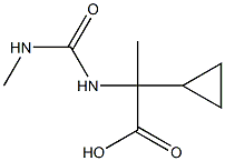 2-cyclopropyl-2-{[(methylamino)carbonyl]amino}propanoic acid 结构式