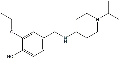 2-ethoxy-4-({[1-(propan-2-yl)piperidin-4-yl]amino}methyl)phenol 结构式