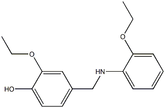 2-ethoxy-4-{[(2-ethoxyphenyl)amino]methyl}phenol 结构式