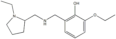 2-ethoxy-6-({[(1-ethylpyrrolidin-2-yl)methyl]amino}methyl)phenol 结构式