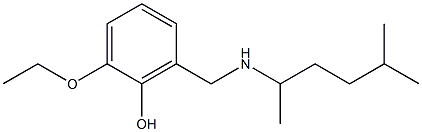 2-ethoxy-6-{[(5-methylhexan-2-yl)amino]methyl}phenol 结构式