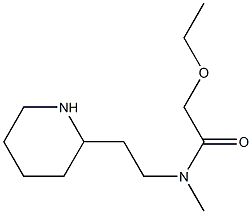 2-ethoxy-N-methyl-N-[2-(piperidin-2-yl)ethyl]acetamide 结构式