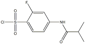 2-fluoro-4-(2-methylpropanamido)benzene-1-sulfonyl chloride 结构式