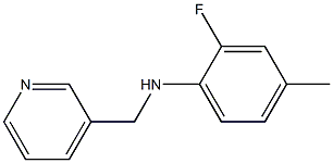 2-fluoro-4-methyl-N-(pyridin-3-ylmethyl)aniline 结构式