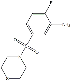 2-fluoro-5-(thiomorpholine-4-sulfonyl)aniline 结构式