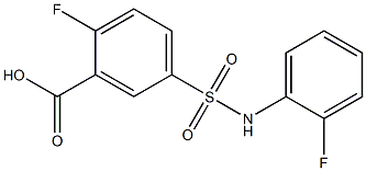 2-fluoro-5-[(2-fluorophenyl)sulfamoyl]benzoic acid 结构式