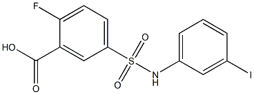 2-fluoro-5-[(3-iodophenyl)sulfamoyl]benzoic acid 结构式