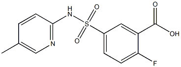 2-fluoro-5-[(5-methylpyridin-2-yl)sulfamoyl]benzoic acid 结构式