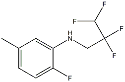 2-fluoro-5-methyl-N-(2,2,3,3-tetrafluoropropyl)aniline 结构式