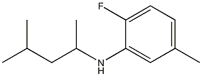 2-fluoro-5-methyl-N-(4-methylpentan-2-yl)aniline 结构式