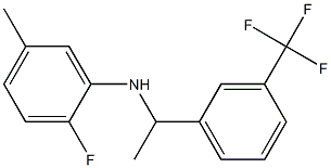 2-fluoro-5-methyl-N-{1-[3-(trifluoromethyl)phenyl]ethyl}aniline 结构式