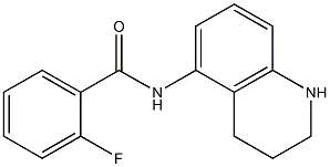 2-fluoro-N-(1,2,3,4-tetrahydroquinolin-5-yl)benzamide 结构式