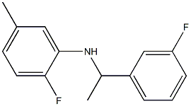 2-fluoro-N-[1-(3-fluorophenyl)ethyl]-5-methylaniline 结构式