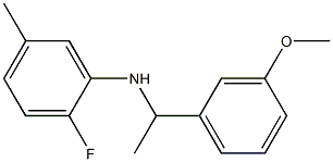 2-fluoro-N-[1-(3-methoxyphenyl)ethyl]-5-methylaniline 结构式