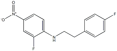 2-fluoro-N-[2-(4-fluorophenyl)ethyl]-4-nitroaniline 结构式