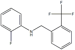 2-fluoro-N-{[2-(trifluoromethyl)phenyl]methyl}aniline 结构式