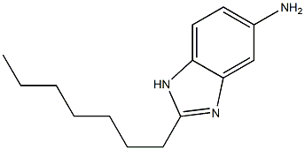 2-heptyl-1H-1,3-benzodiazol-5-amine 结构式
