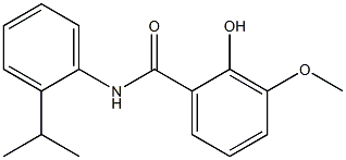 2-hydroxy-3-methoxy-N-[2-(propan-2-yl)phenyl]benzamide 结构式