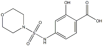 2-hydroxy-4-[(morpholine-4-sulfonyl)amino]benzoic acid 结构式