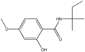 2-hydroxy-4-methoxy-N-(2-methylbutan-2-yl)benzamide 结构式