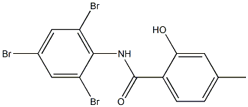 2-hydroxy-4-methyl-N-(2,4,6-tribromophenyl)benzamide 结构式