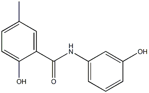 2-hydroxy-N-(3-hydroxyphenyl)-5-methylbenzamide 结构式