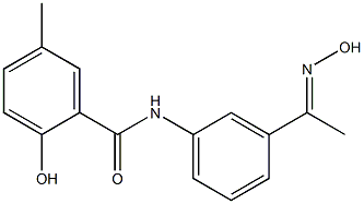 2-hydroxy-N-{3-[1-(hydroxyimino)ethyl]phenyl}-5-methylbenzamide 结构式