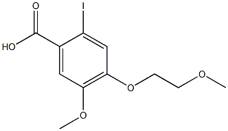 2-iodo-5-methoxy-4-(2-methoxyethoxy)benzoic acid 结构式