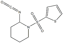 2-isocyanato-1-(thien-2-ylsulfonyl)piperidine 结构式