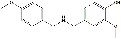 2-methoxy-4-({[(4-methoxyphenyl)methyl]amino}methyl)phenol 结构式