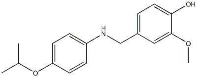 2-methoxy-4-({[4-(propan-2-yloxy)phenyl]amino}methyl)phenol 结构式