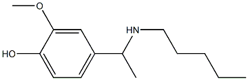 2-methoxy-4-[1-(pentylamino)ethyl]phenol 结构式