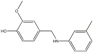 2-methoxy-4-{[(3-methylphenyl)amino]methyl}phenol 结构式