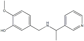 2-methoxy-5-({[1-(pyridin-3-yl)ethyl]amino}methyl)phenol 结构式