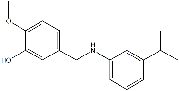 2-methoxy-5-({[3-(propan-2-yl)phenyl]amino}methyl)phenol 结构式