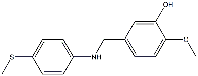 2-methoxy-5-({[4-(methylsulfanyl)phenyl]amino}methyl)phenol 结构式