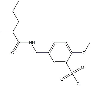 2-methoxy-5-[(2-methylpentanamido)methyl]benzene-1-sulfonyl chloride 结构式