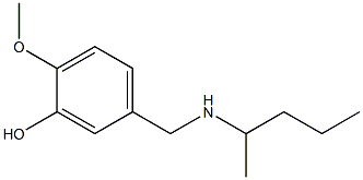 2-methoxy-5-[(pentan-2-ylamino)methyl]phenol 结构式