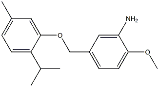 2-methoxy-5-[5-methyl-2-(propan-2-yl)phenoxymethyl]aniline 结构式