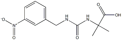 2-methyl-2-({[(3-nitrophenyl)methyl]carbamoyl}amino)propanoic acid 结构式