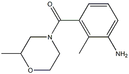 2-methyl-3-[(2-methylmorpholin-4-yl)carbonyl]aniline 结构式