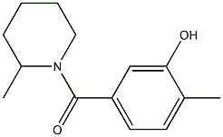 2-methyl-5-[(2-methylpiperidin-1-yl)carbonyl]phenol 结构式