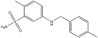 2-methyl-5-{[(4-methylphenyl)methyl]amino}benzene-1-sulfonamide 结构式