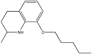 2-methyl-8-(pentyloxy)-1,2,3,4-tetrahydroquinoline 结构式