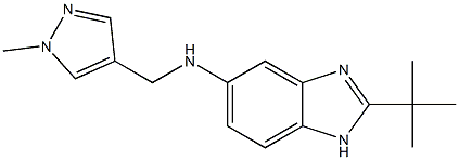 2-tert-butyl-N-[(1-methyl-1H-pyrazol-4-yl)methyl]-1H-1,3-benzodiazol-5-amine 结构式