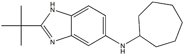 2-tert-butyl-N-cycloheptyl-1H-1,3-benzodiazol-5-amine 结构式