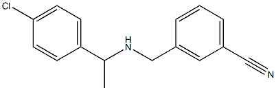 3-({[1-(4-chlorophenyl)ethyl]amino}methyl)benzonitrile 结构式