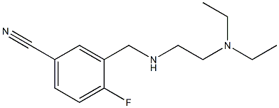 3-({[2-(diethylamino)ethyl]amino}methyl)-4-fluorobenzonitrile 结构式