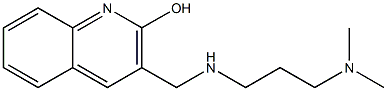 3-({[3-(dimethylamino)propyl]amino}methyl)quinolin-2-ol 结构式