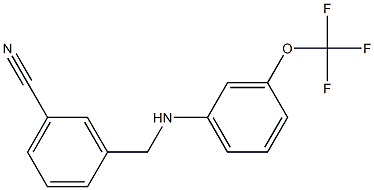 3-({[3-(trifluoromethoxy)phenyl]amino}methyl)benzonitrile 结构式